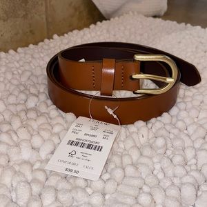 JCREW Pecan color 1in leather belt